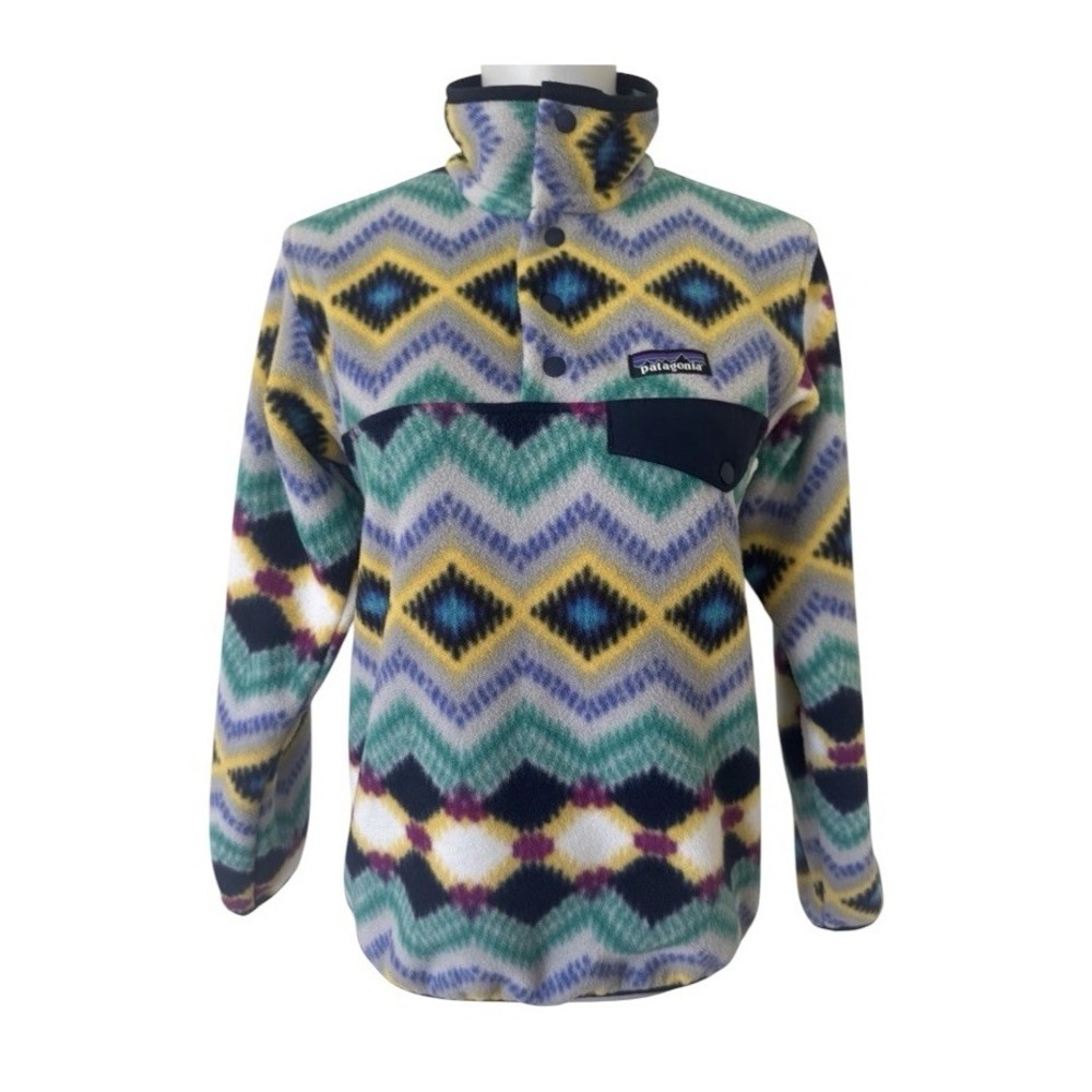 Patagonia Synchilla Snap-T Pullover Aztec Southwestern Fleece Size 2XS